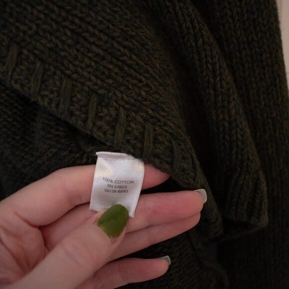 Lagenlook Knit Cardigan Grommet Detail Cottagecore Sweater | Soft Autumn - Picture 5 of 9